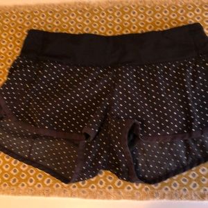 Lululemon low rise speed up shorts.